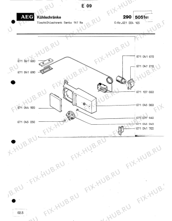Взрыв-схема холодильника Aeg SANTO 147 NA - Схема узла Section3
